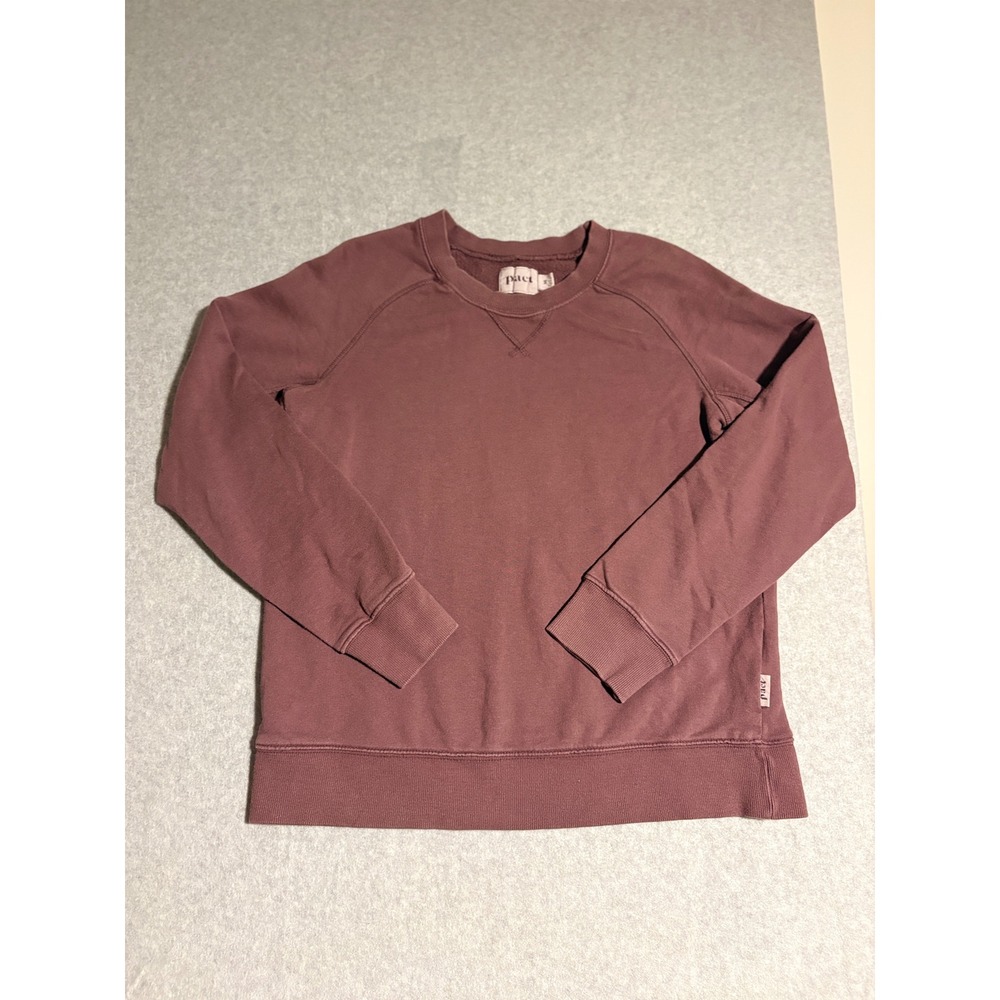 Pact Sweatshirt Women Medium Burgundy Excellent Organic Cotton Raglan Pullover